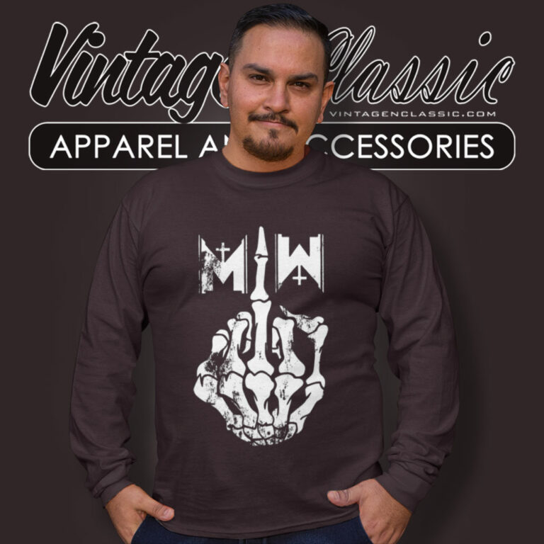 Motionless In White Shirt Middle Finger Long Sleeve Tee Motionless In White Shirt Middle Finger Long Sleeve Tee