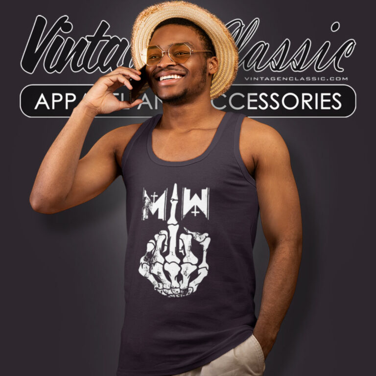 Motionless In White Shirt Middle Finger Tank Top Racerback Motionless In White Shirt Middle Finger Tank Top Racerback