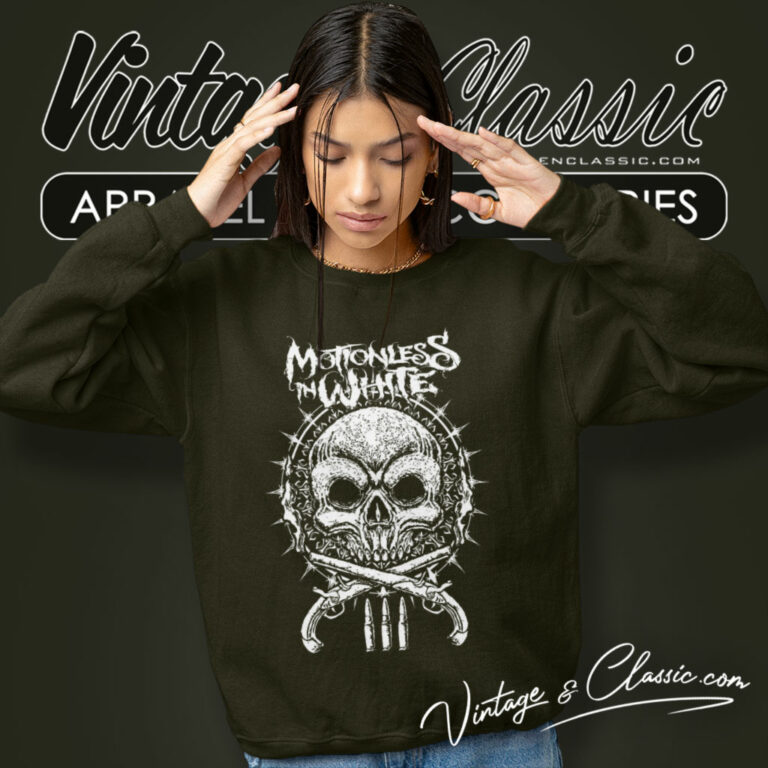 Motionless In White Shirt Skeleton N Gun Sweatshirt Motionless In White Shirt Skeleton N Gun Sweatshirt