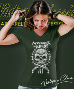 Motionless In White Shirt Skeleton N Gun V Neck TShirt