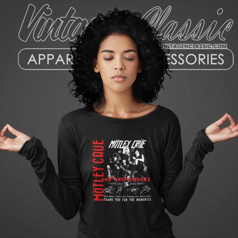 Motley Crue 40th Anniversary Long Sleeve Tee Motley Crue 40th Anniversary Long Sleeve Tee