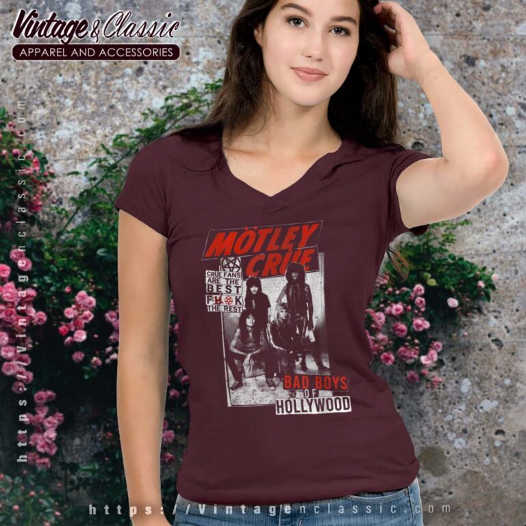 Motley Crue Bad Boys of Hollywood Vneck Motley Crue Bad Boys of Hollywood Vneck