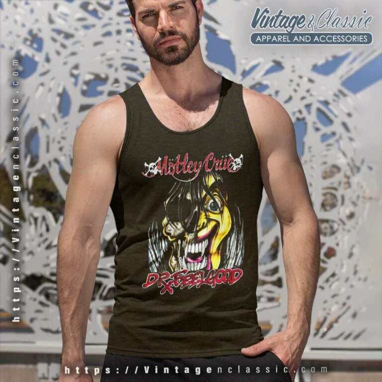 Motley Crue Dr Feelgood Tour Tank Top Racerback Motley Crue Dr Feelgood Tour Tank Top Racerback