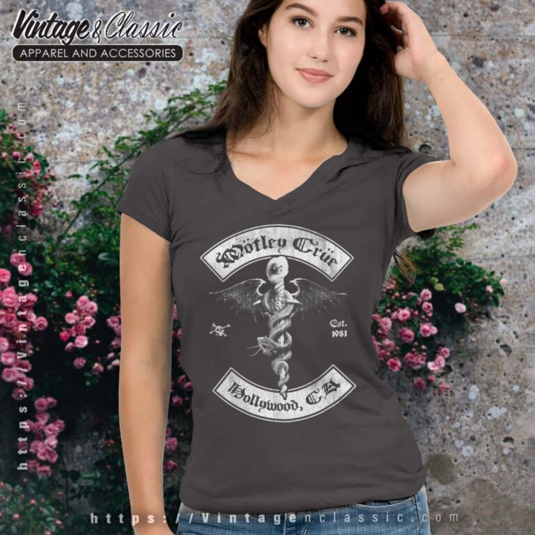 Motley Crue Feelgood Hollywood 81 Vneck Motley Crue Feelgood Hollywood 81 Vneck