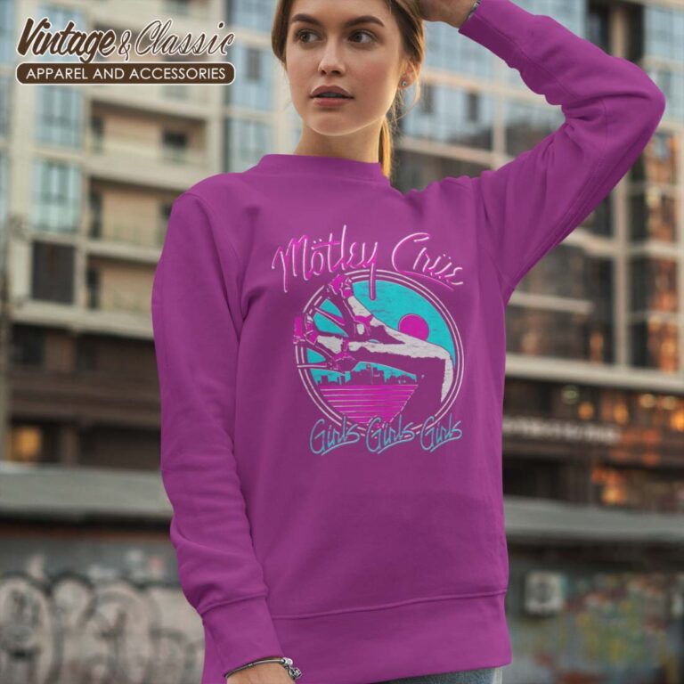 Motley Crue Girls Girls Girls Heels Sweatshirt Motley Crue Girls Girls Girls Heels Sweatshirt