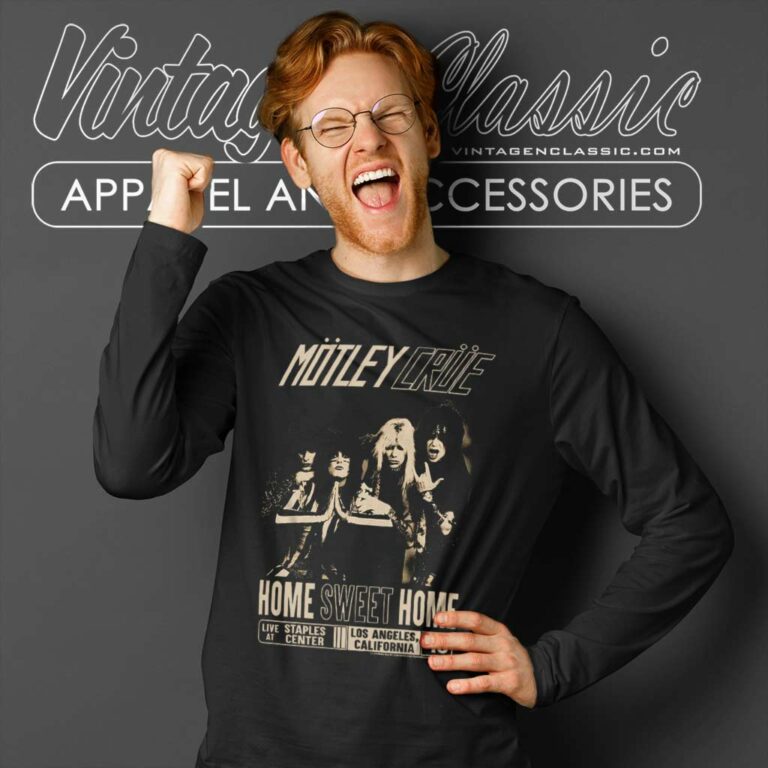 Motley Crue Home Sweet Home Long Sleeve Tee Motley Crue Home Sweet Home Long Sleeve Tee