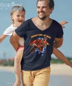 Motley Crue Monsters Of Rock V Neck TShirt