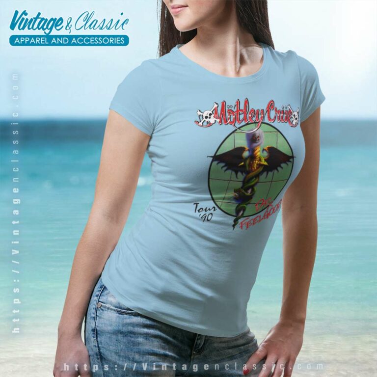 Motley Crue Shirt Dr Feelgood Tour 90 Women TShirt Motley Crue Shirt Dr Feelgood Tour 90 Women TShirt