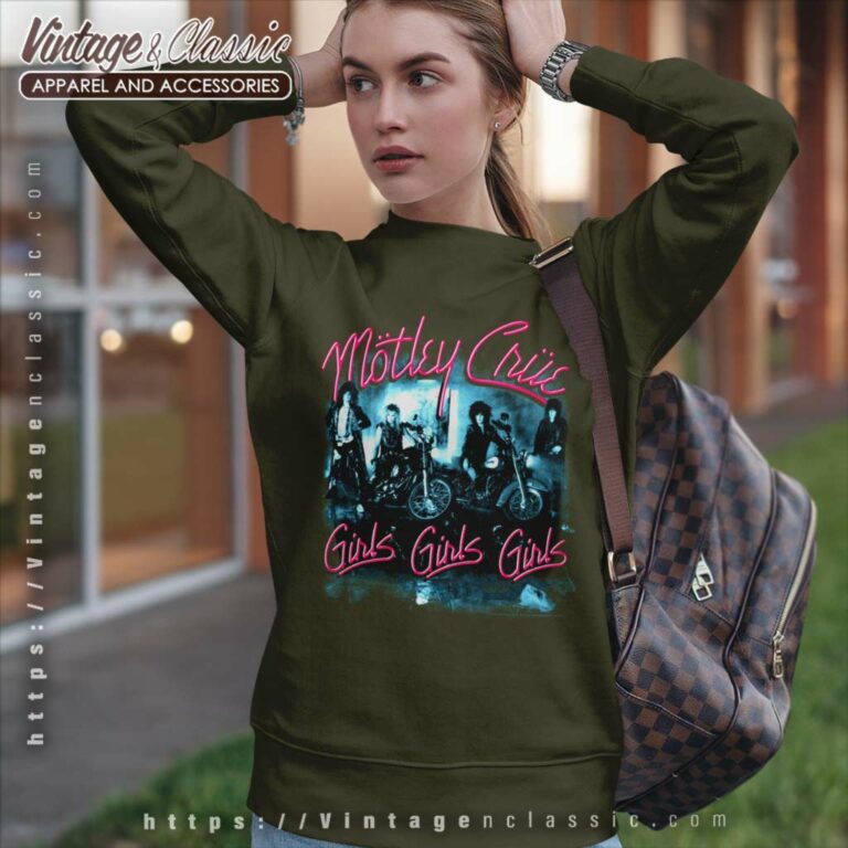 Motley Crue Shirt Girls Girls Girls Neon Bikers Sweatshirt Motley Crue Shirt Girls Girls Girls Neon Bikers Sweatshirt