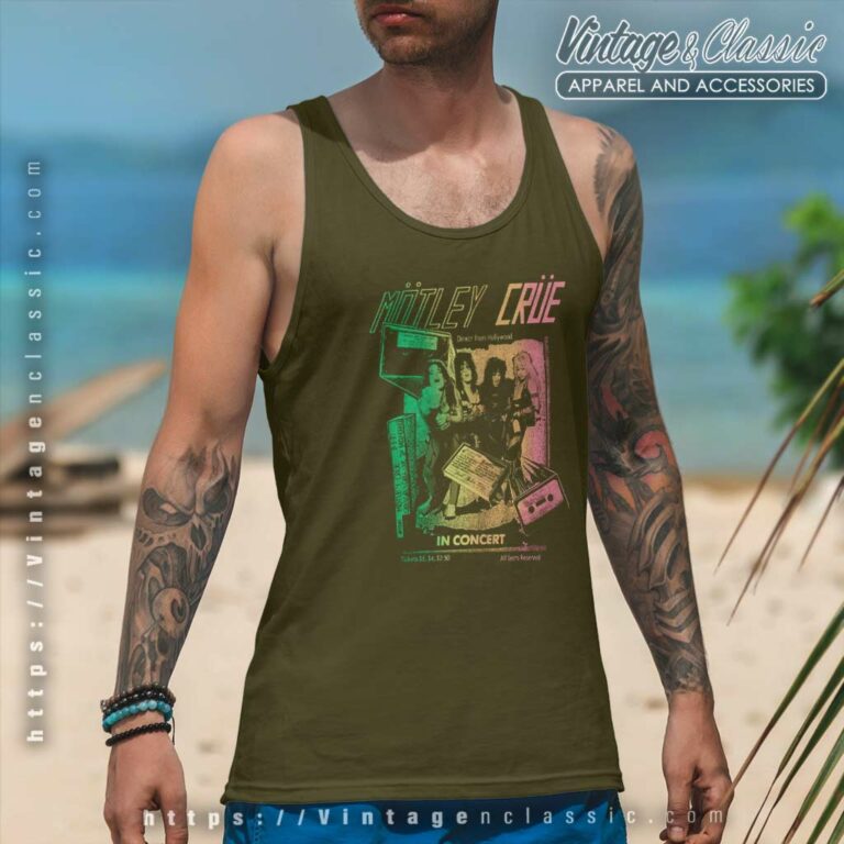 Motley Crue Shirt Rainbow Cassette Tank Top Racerback Motley Crue Shirt Rainbow Cassette Tank Top Racerback