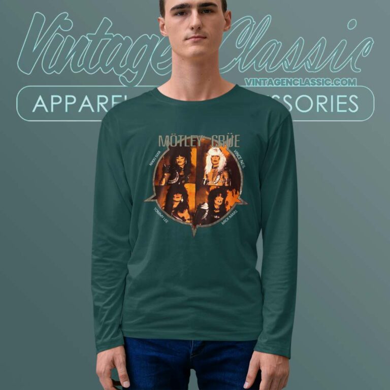 Motley Crue Shirt Shout At The Devil 1983 Long Sleeve Tee Motley Crue Shirt Shout At The Devil 1983 Long Sleeve Tee