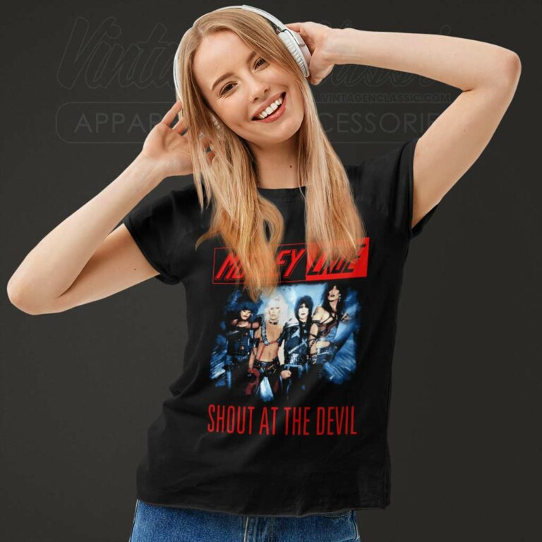 Motley Crue Shirt Shout At The Devil Women TShirt 1 Motley Crue Shirt Shout At The Devil Women TShirt 1