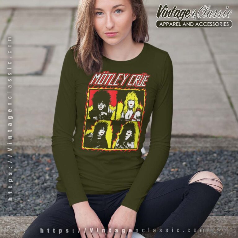 Motley Crue Shout At The Devil Flames Longsleeves Motley Crue Shout At The Devil Flames Longsleeves
