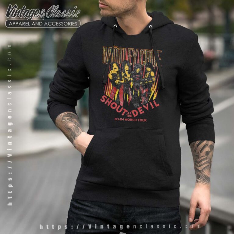 Motley Crue Shout At The Devil Tour 83 Men Hoodie Motley Crue Shout At The Devil Tour 83 Men Hoodie