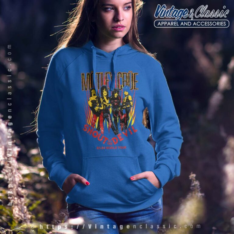 Motley Crue Shout At The Devil Tour 83 Women Hoodie Motley Crue Shout At The Devil Tour 83 Women Hoodie