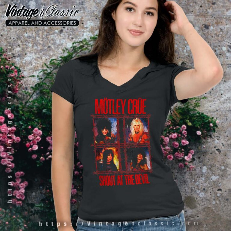 Motley Crue Shout At The Devil Vneck Motley Crue Shout At The Devil Vneck