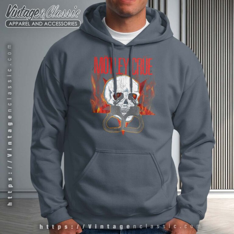 Motley Crue Skull Flames Hoodie Motley Crue Skull Flames Hoodie