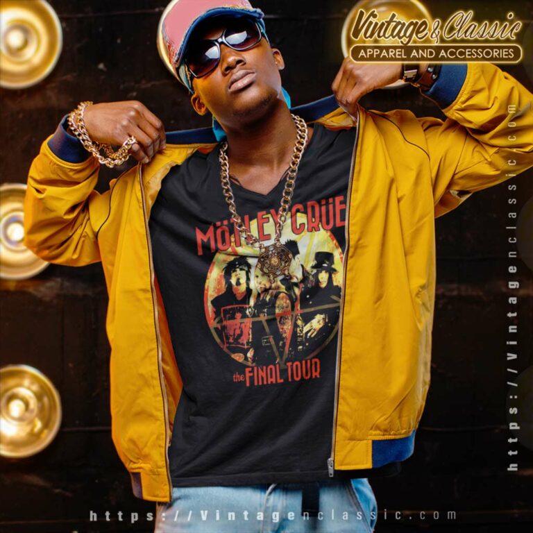 Motley Crue The Final Tour V Neck TShirt Motley Crue The Final Tour V Neck TShirt