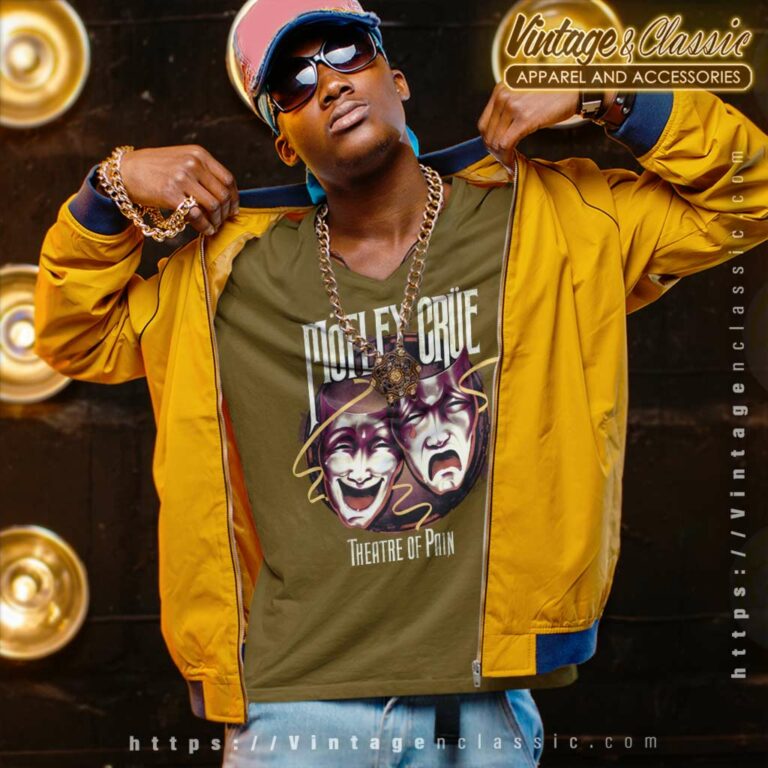 Motley Crue Theatre Of Pain V Neck TShirt Motley Crue Theatre Of Pain V Neck TShirt