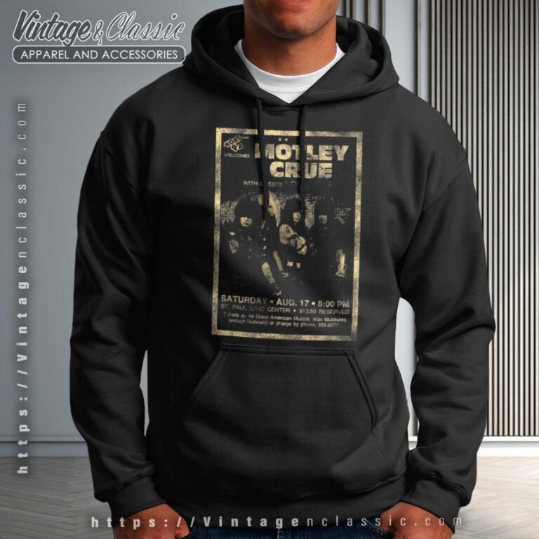 Motley Crue Vintage Flyer Hoodie Motley Crue Vintage Flyer Hoodie