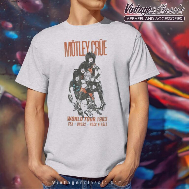 Motley Crue World Tour 83 Tshirt Motley Crue World Tour 83 Tshirt