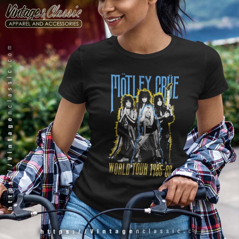 Motley Crue World Tour 85 86 Tshirt Motley Crue World Tour 85 86 Tshirt