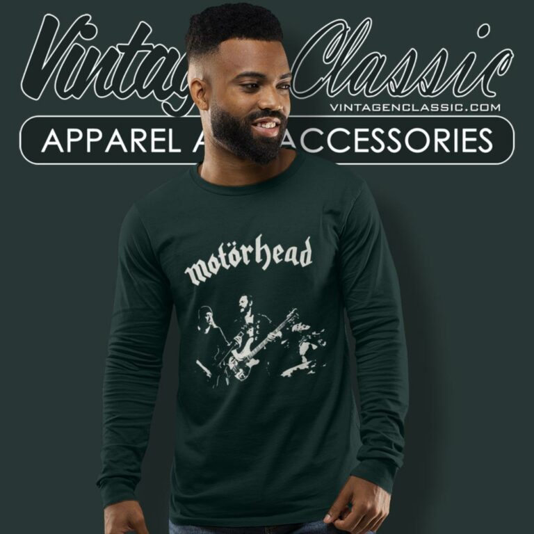 Motorhead 1977 Photo Long Sleeve Tee Motorhead 1977 Photo Long Sleeve Tee