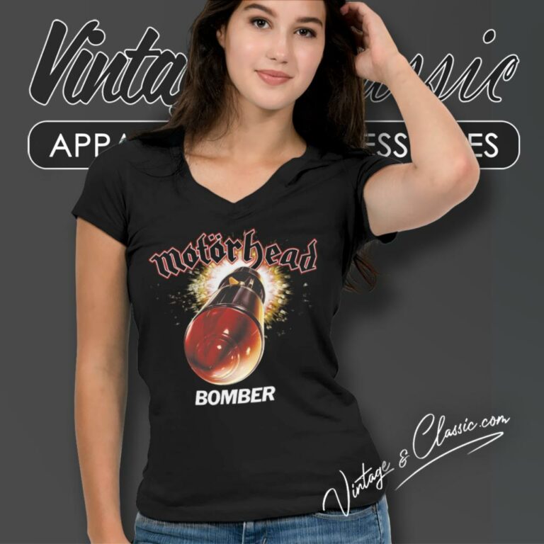 Motorhead Bomber Album V Neck TShirt Motorhead Bomber Album V Neck TShirt