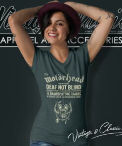 Motorhead Deaf Not Blind V Neck TShirt