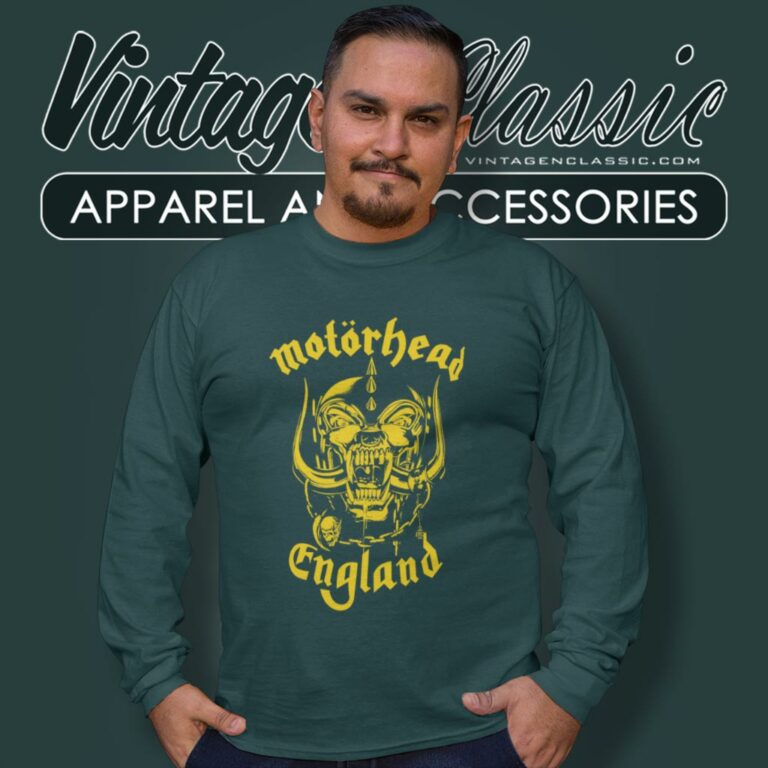 Motorhead England Gold Logo Long Sleeve Tee Motorhead England Gold Logo Long Sleeve Tee