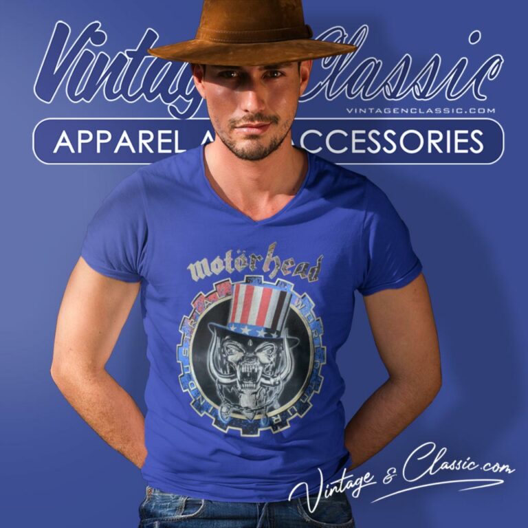 Motorhead Industrial World Tour V Neck TShirt Motorhead Industrial World Tour V Neck TShirt