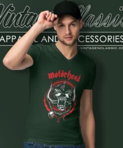 Motorhead Lightning Wreath V Neck TShirt