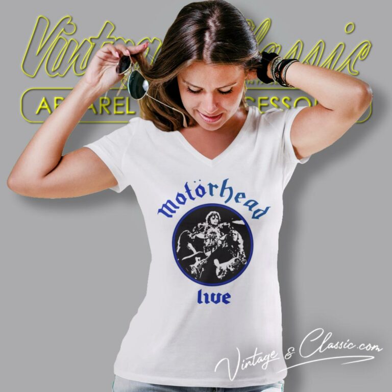 Motorhead Live In Concert V Neck TShirt Motorhead Live In Concert V Neck TShirt