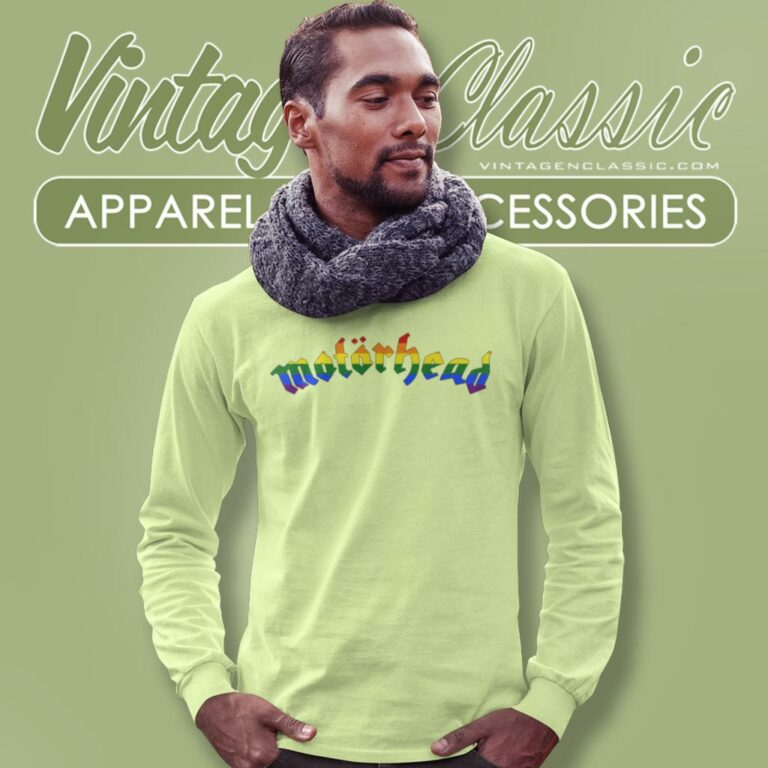 Motorhead Logo Pride Flag Long Sleeve Tee Motorhead Logo Pride Flag Long Sleeve Tee