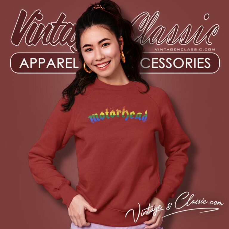 Motorhead Logo Pride Flag Sweatshirt Motorhead Logo Pride Flag Sweatshirt
