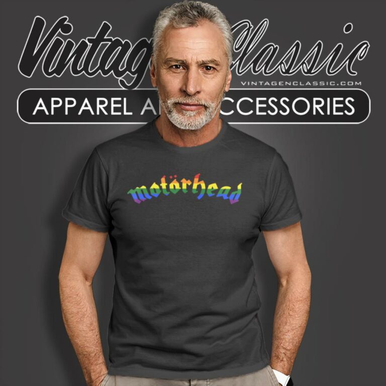 Motorhead Logo Pride Flag T Shirt Motorhead Logo Pride Flag T Shirt