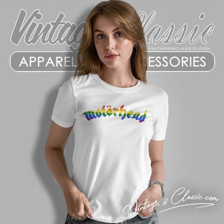 Motorhead Logo Pride Flag Women T Shirt Motorhead Logo Pride Flag Women T Shirt