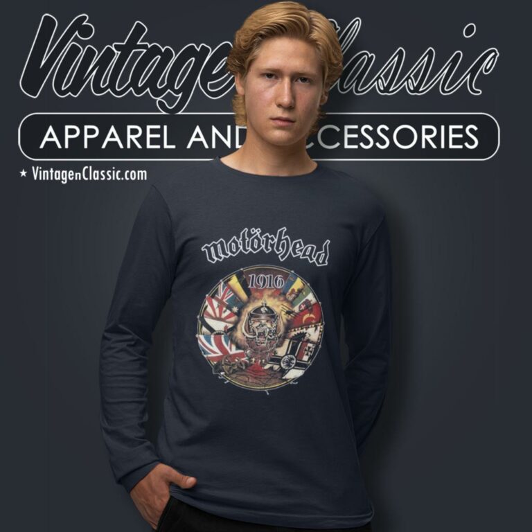 Motorhead Shirt 1916 Lemmy Kilmister Heavy Metal Long Sleeve Tee Motorhead Shirt 1916 Lemmy Kilmister Heavy Metal Long Sleeve Tee