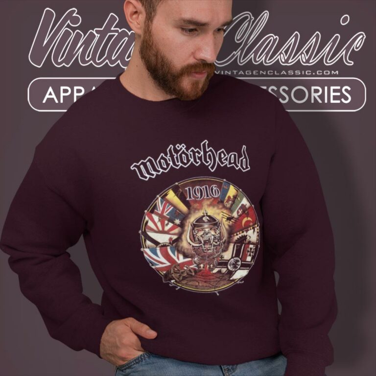 Motorhead Shirt 1916 Lemmy Kilmister Heavy Metal Sweatshirt Motorhead Shirt 1916 Lemmy Kilmister Heavy Metal Sweatshirt