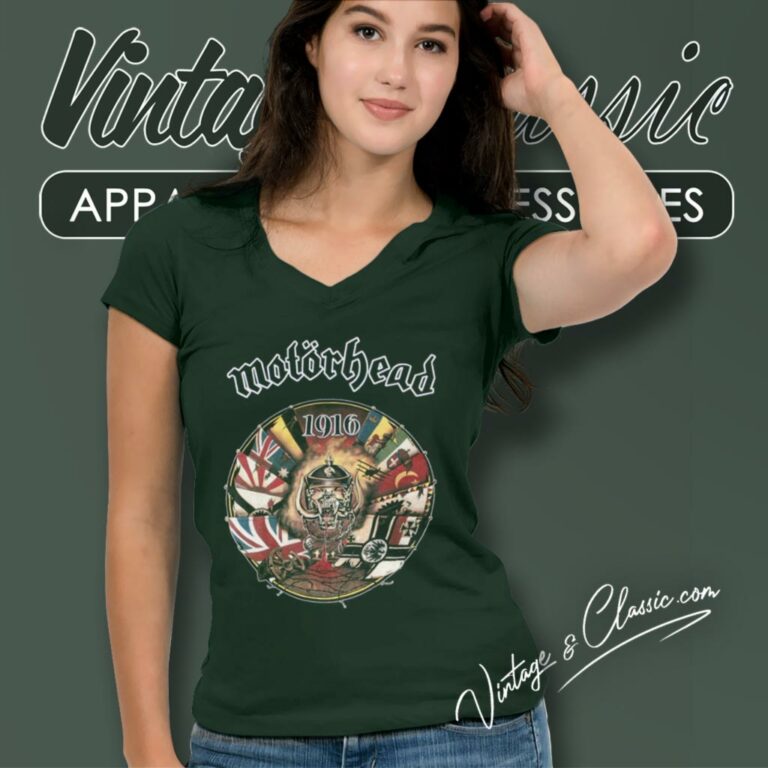 Motorhead Shirt 1916 Lemmy Kilmister Heavy Metal V Neck TShirt Motorhead Shirt 1916 Lemmy Kilmister Heavy Metal V Neck TShirt