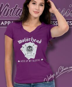 Motorhead Shirt Aces Up My Sleeve V Neck TShirt