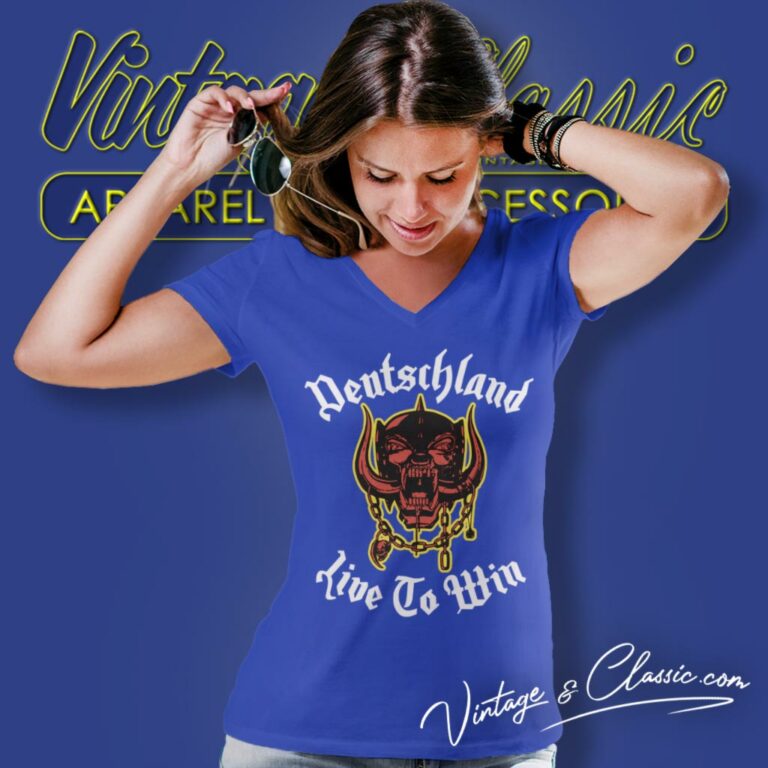 Motorhead Shirt Deutschland Live To Win V Neck TShirt Motorhead Shirt Deutschland Live To Win V Neck TShirt