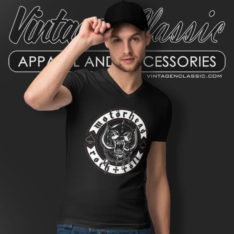 Motorhead Shirt Rock N Roll V Neck TShirt Motorhead Shirt Rock N Roll V Neck TShirt