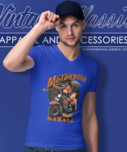 Motorhead Usa Garage V Neck TShirt