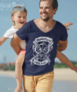 Motrhead England Crossed Swords V Neck TShirt
