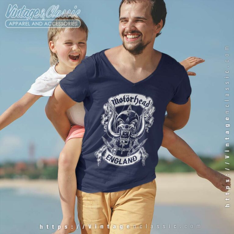 Motrhead England Crossed Swords V Neck TShirt Motrhead England Crossed Swords V Neck TShirt