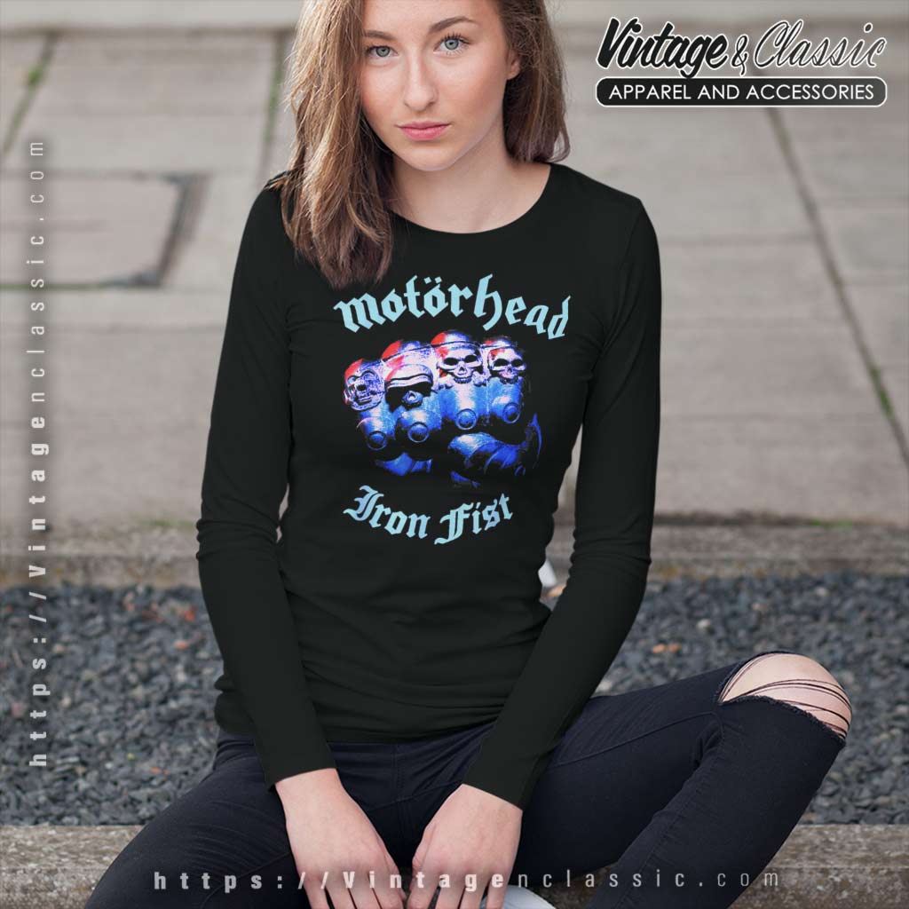 Motorhead Maglietta Ringer Ufficiale Iron Fist Unisex | T-Shirt Con Logo Della Band, Colore Nero, Taglia L