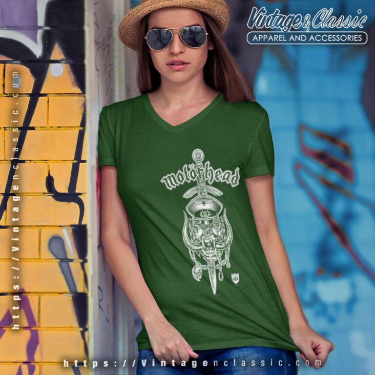 Motrhead Warpig Dagger V Neck TShirt Motrhead Warpig Dagger V Neck TShirt