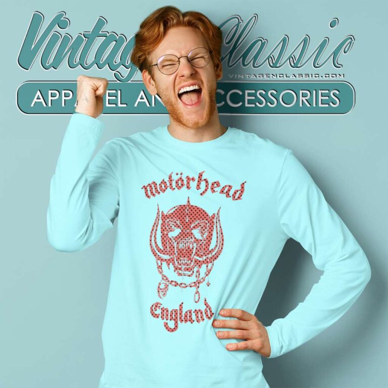 Motrhead Warpig England Red Long Sleeve Tee Motrhead Warpig England Red Long Sleeve Tee