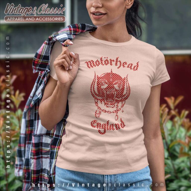 Motrhead Warpig England Red Women TShirt Motrhead Warpig England Red Women TShirt